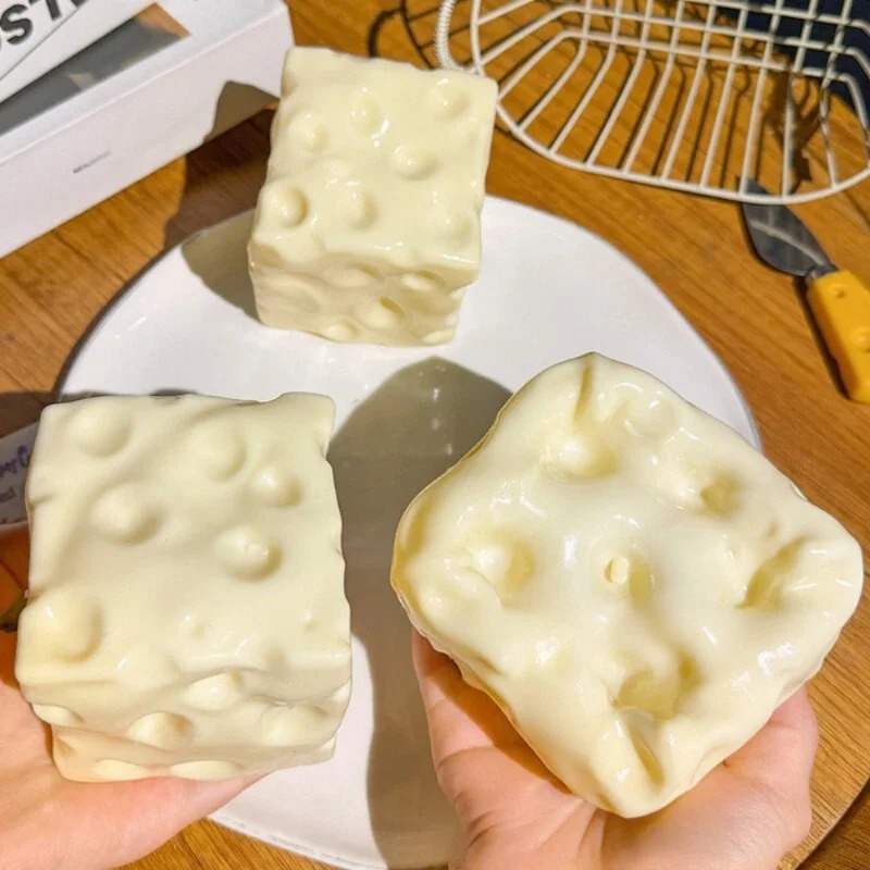 Fidget Cube Original - 타바 스퀴시 치즈 큐브 스트레스 볼,