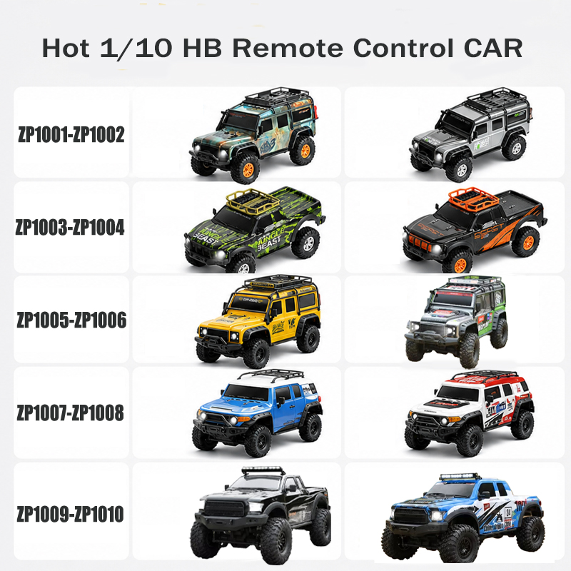 Hot Wheels Car Monster Trucks - 핫 1/10 HB ZP1001-ZP1010 원격 조종